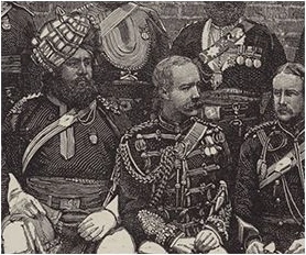 Historic military officers illustration