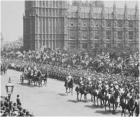 Ceremonial procession at Westminster